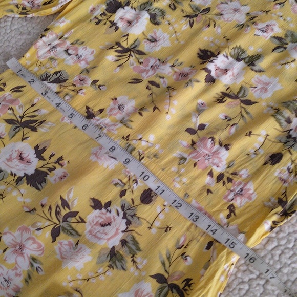 Faithful The Brand US8 Size L Yellow Floral Dress - Picture 10 of 15